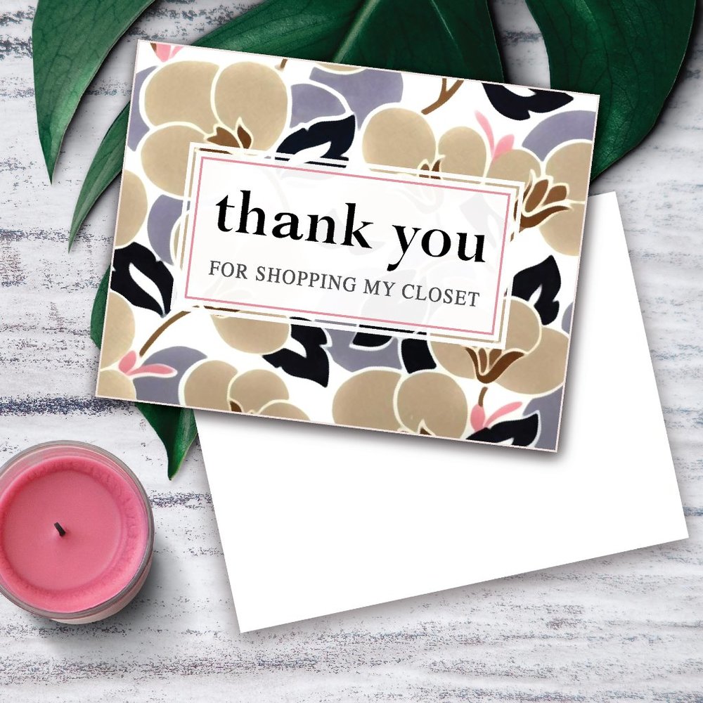 Posh Flower Thank You Cards - Large (50) - Picture 2 of 4